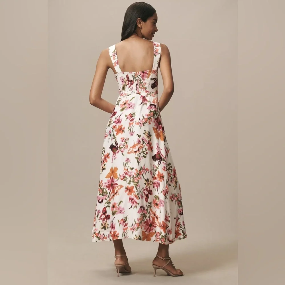 NWT Anthropologie The Jocelyn Sleeveless Slip Midi Dress by Maeve- Size SMALL 🟥 - Picture 3 of 4